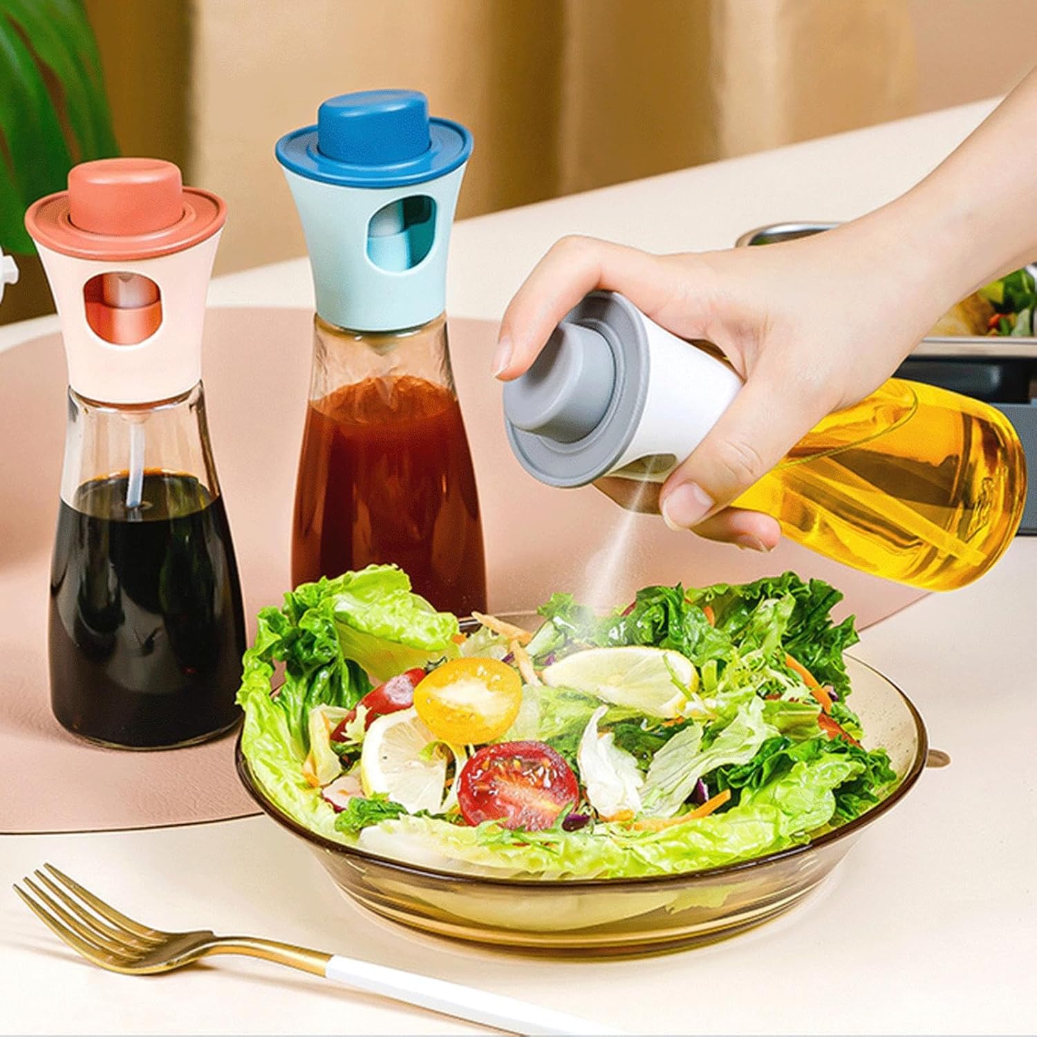 Oil Spray Dispenser, Easy to Clean and Refill for Cooking