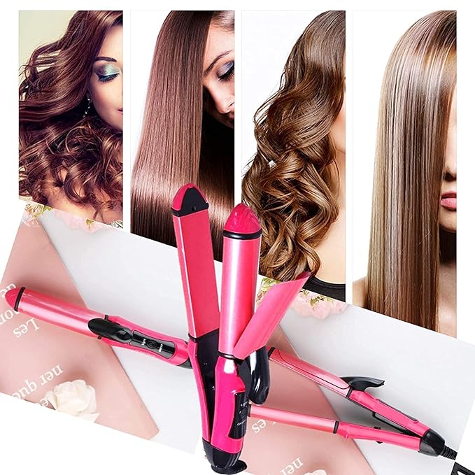 Hair Straightener, Curler and Crimper Ceramic Hair Styling Tool