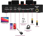 Podcast Microphone Set with Live Sound Card for Streaming and Karaoke
