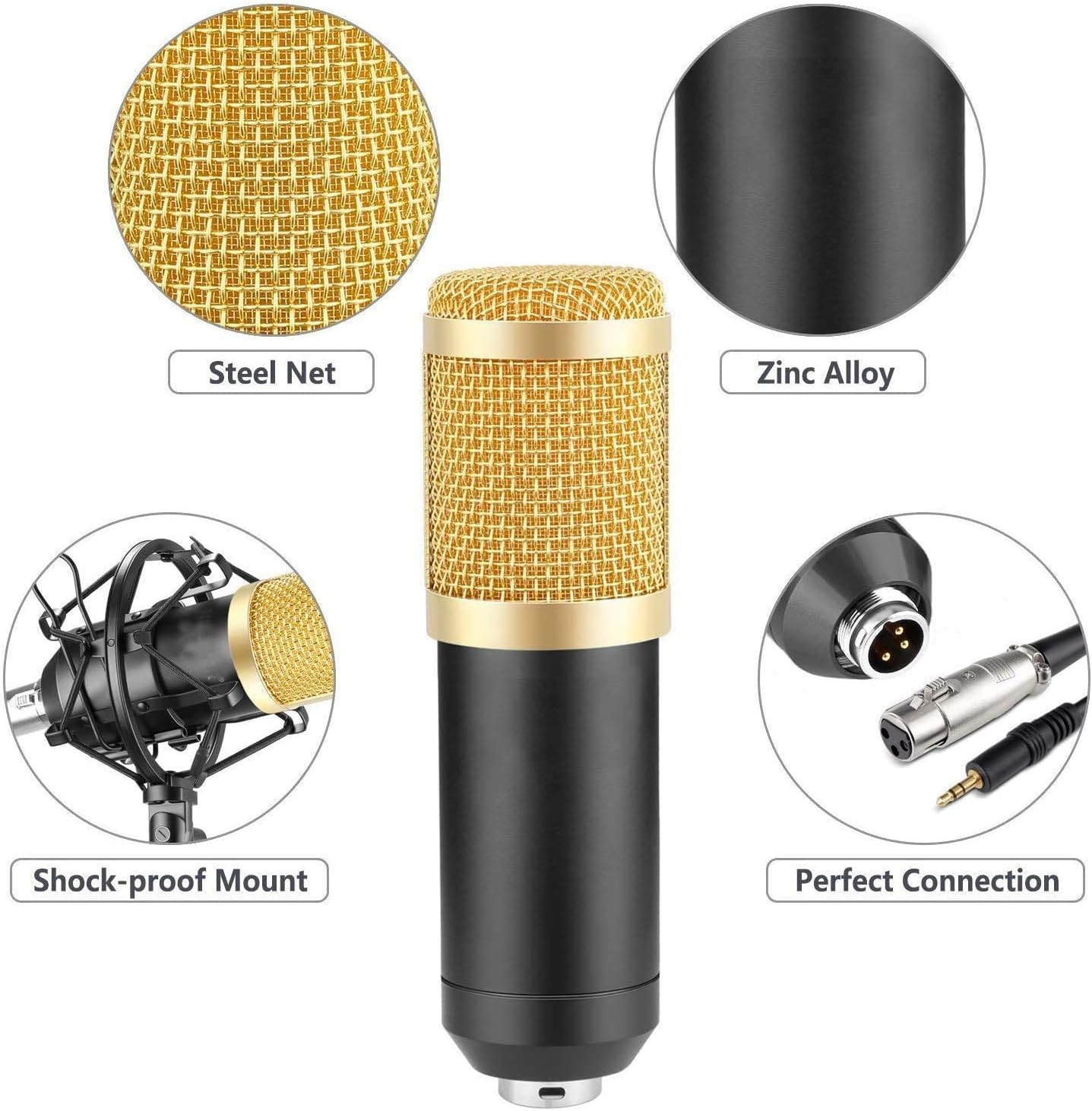 Professional Condenser Microphone, Podcast Mic Set