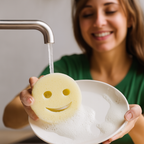 Mr and Mrs Scrub Smiley Sponge Set Non Scratch Cleaning