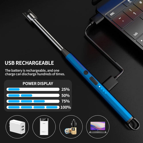 360° Outdoor Kitchen Lighter USB Rechargeable Windproof Design