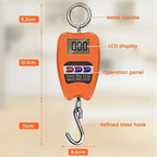 Portable Digital Hanging Crane Scale With Steel Hook And Backlight