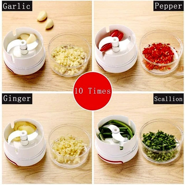 Mini Hand Powered Food Chopper Manual Meat And Vegetable Grinder