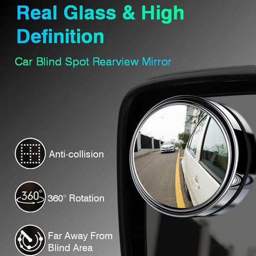 Spot Mirrors,  Wide-Angle Lens for Enhanced Rear and Side View Visibility