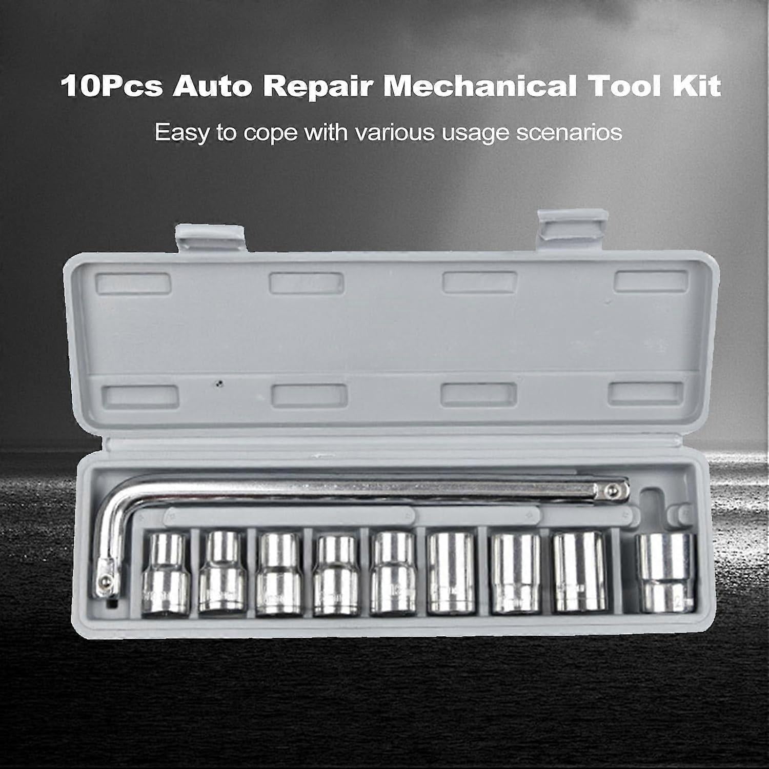 Professional 9Pc Heavy Duty Socket Wrench Set, 1/2″ Drive Metric Kit