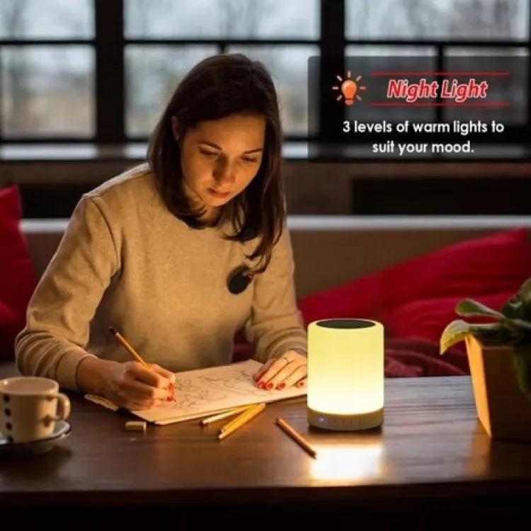 Speaker, Touch Lamp Bluetooth with LED Color Light