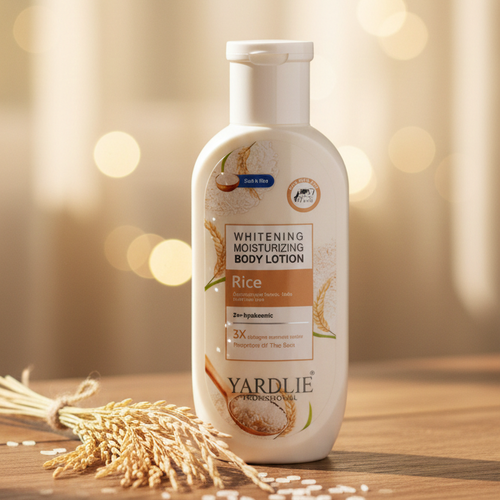 Yardlie Professional Whitening Moisturizing Body Lotion with Rice, Hyaluronic Acid, and Collagen: Intense Hydration and Brightening Care