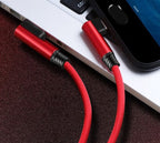 Right Angle Data Cable for iPhone Fast Charging & Data Transfer