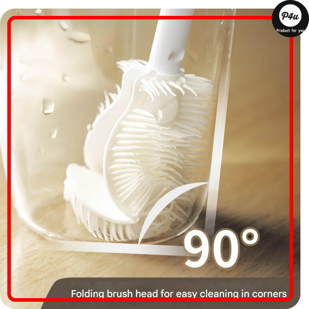 Silicone Bottle Cleaning Brush with Long Handle, for kitchen & household use
