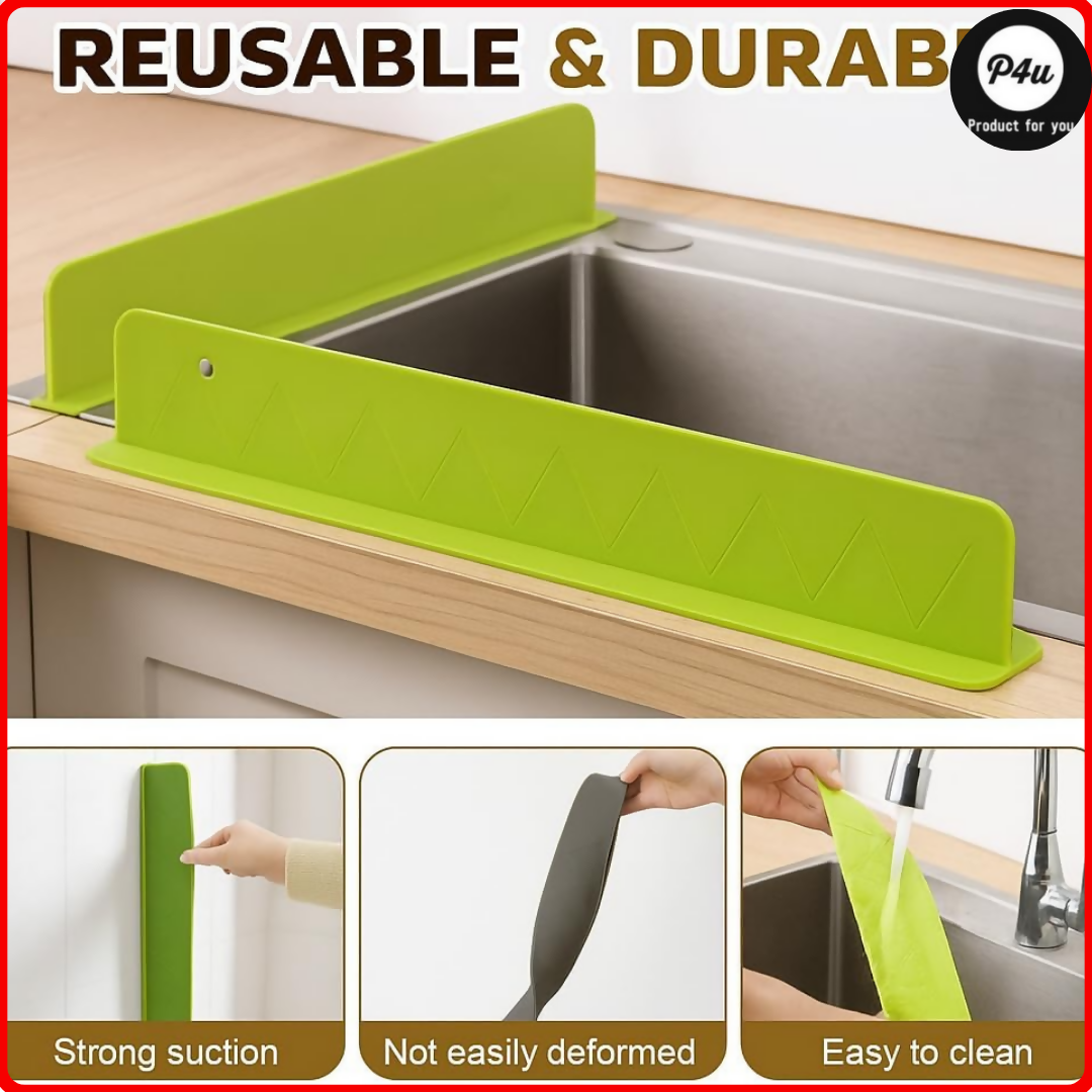 Durable Green Splash Guard Kitchen Sink Guard That Can Be Placed Behind the Sink