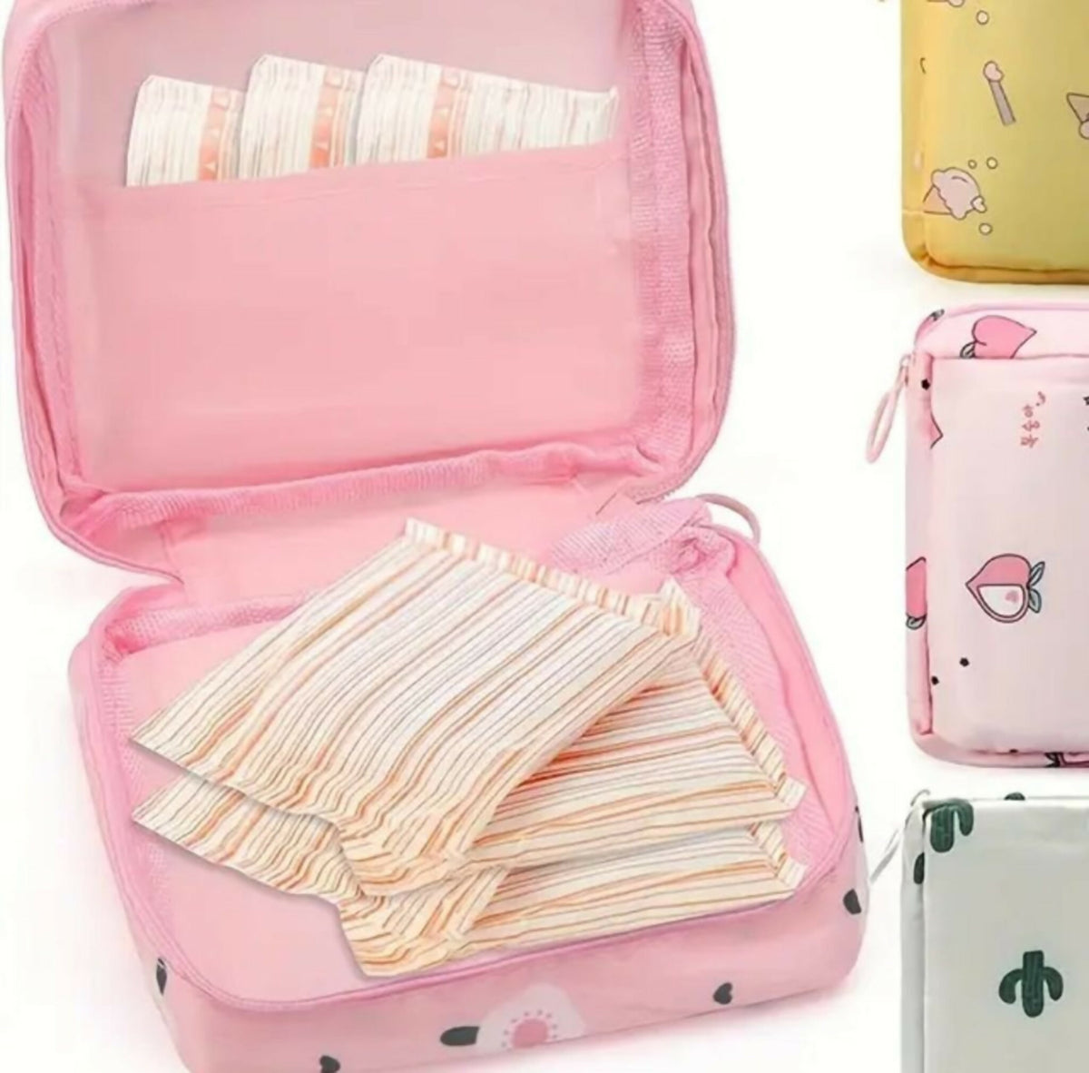 Women Portable Pouch Napkin Cosmetic Bags Organizer