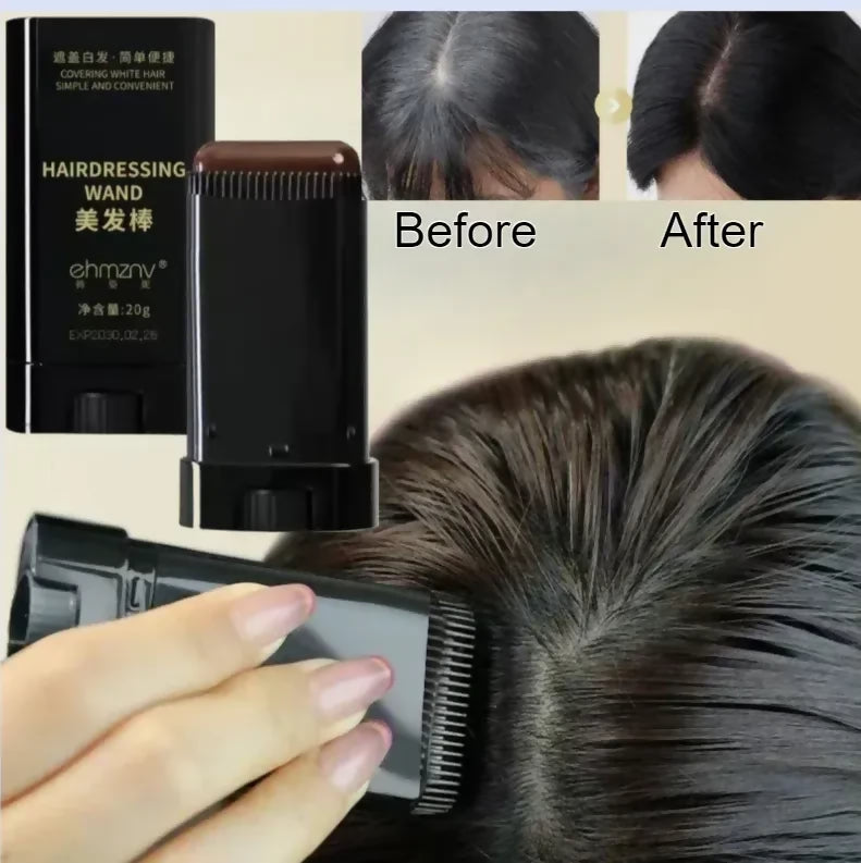 Gegemon Black Hairdressing Wand | Instant Hair Color Stick | Quick Touch-Up | Easy Application 16g – Black