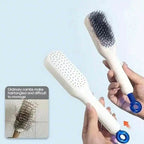 Self cleaning hair comb