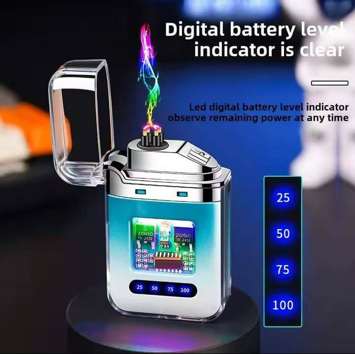 Electric Lighter – Charging Lighter Creative Personality – Cigarette Lighter | Electric Rechargeable Cigarette Lighter ( Random Color )
