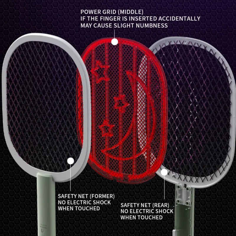 Electric Insect Killer Mosquito Bat With Stand For Indoor And Outdoor Use