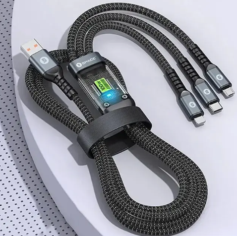 Universal 3-in-1 Fast Charging and Data Cable Type-C Lightning Micro USB