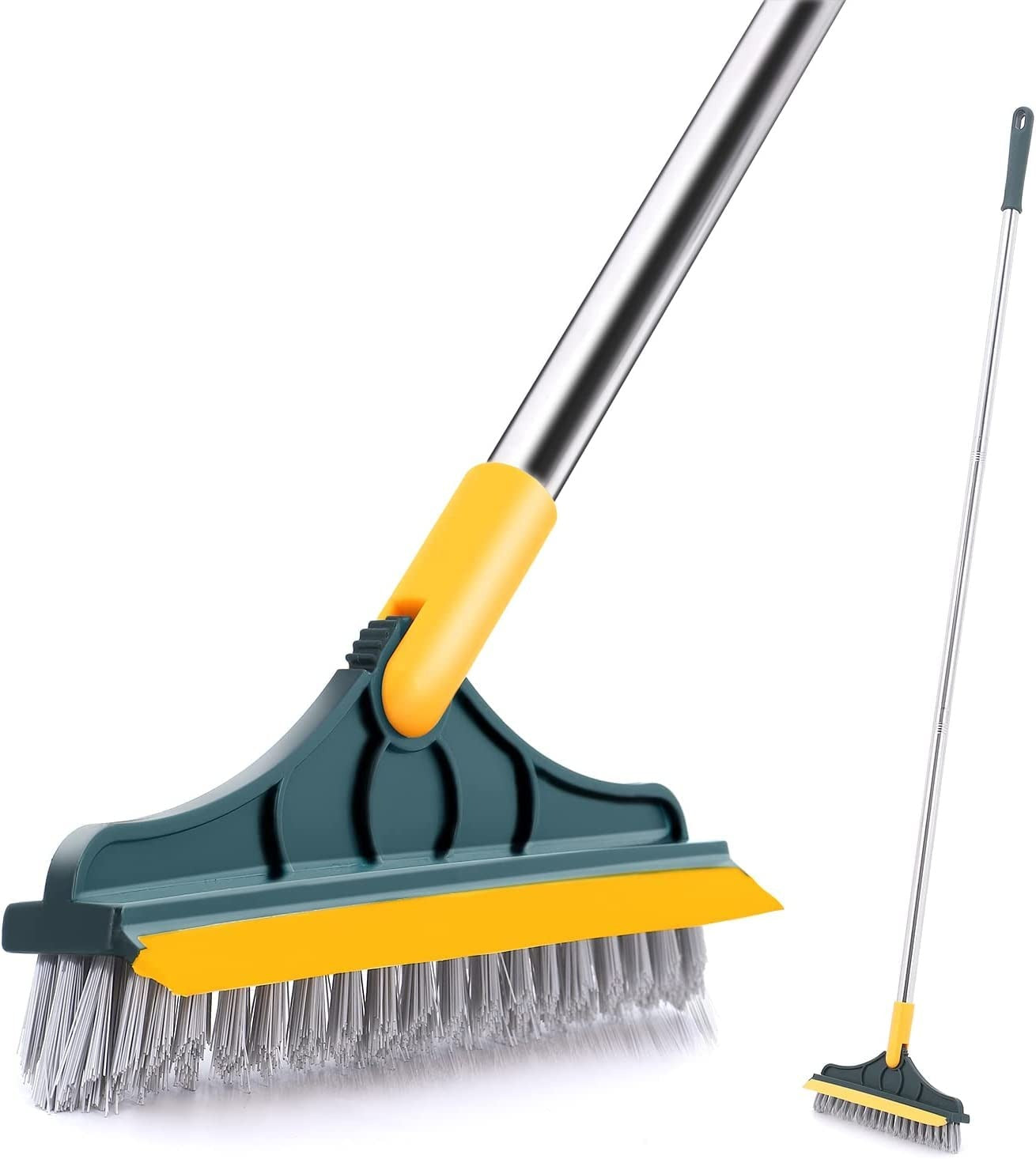 2 In 1 Broom Wiper With Strong Bristles And Floor Wiper Blade