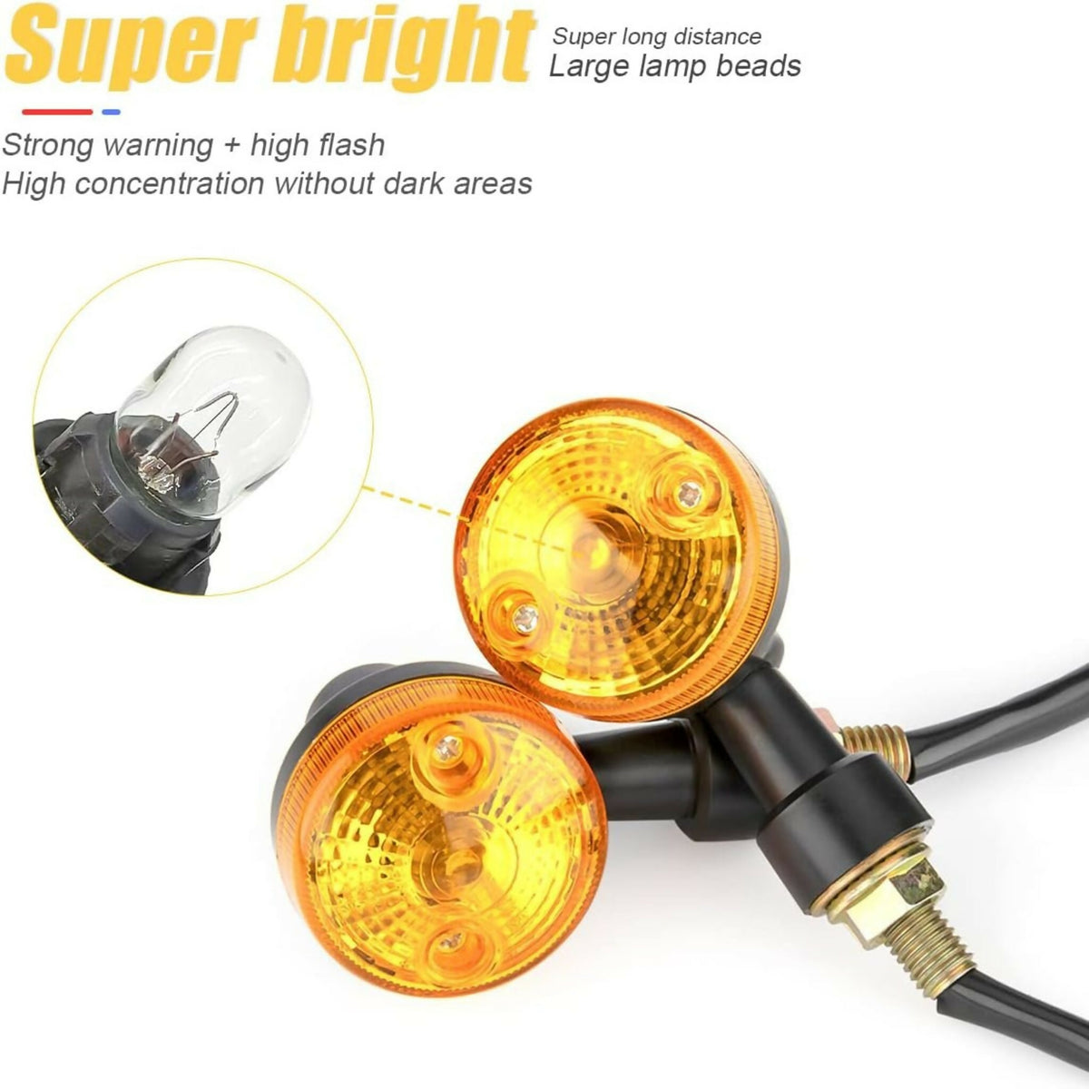 Pack of 4 Universal Motorcycle Turn Signal Indicators