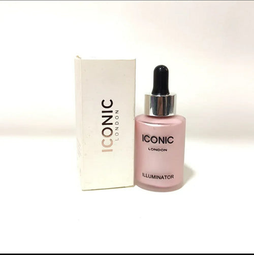 Iconic London Illuminator Highlighter Drops Ultra Glow Liquid Highlighter Radiant Finish Luminous Shine - Silver