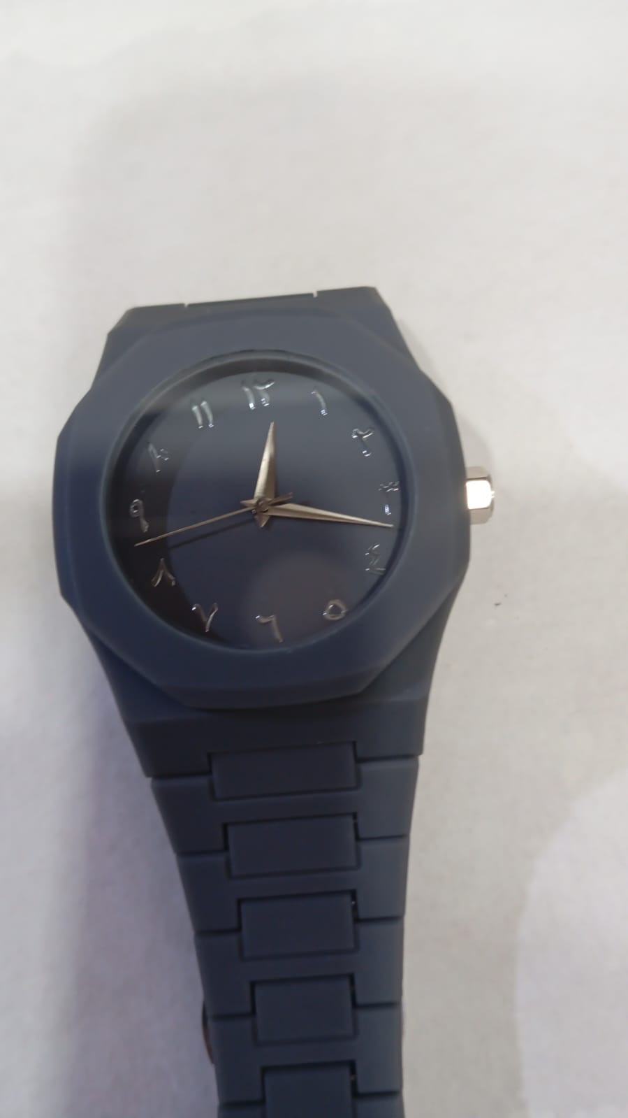 Phantom Black Octagonal Watch with Eastern Arabic Numerals