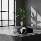 Black Aura Watch Elegant Modern Design for Men