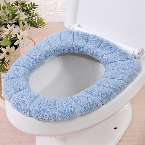 Washable Soft Coral Velvet Toilet Seat Cover – Warm & Reusable
