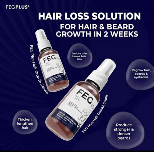 FEG Plus Hair Growth Spray Stimulate Follicles Reduce Hair Fall And Encourage Thicker Healthier Hair - 50ML