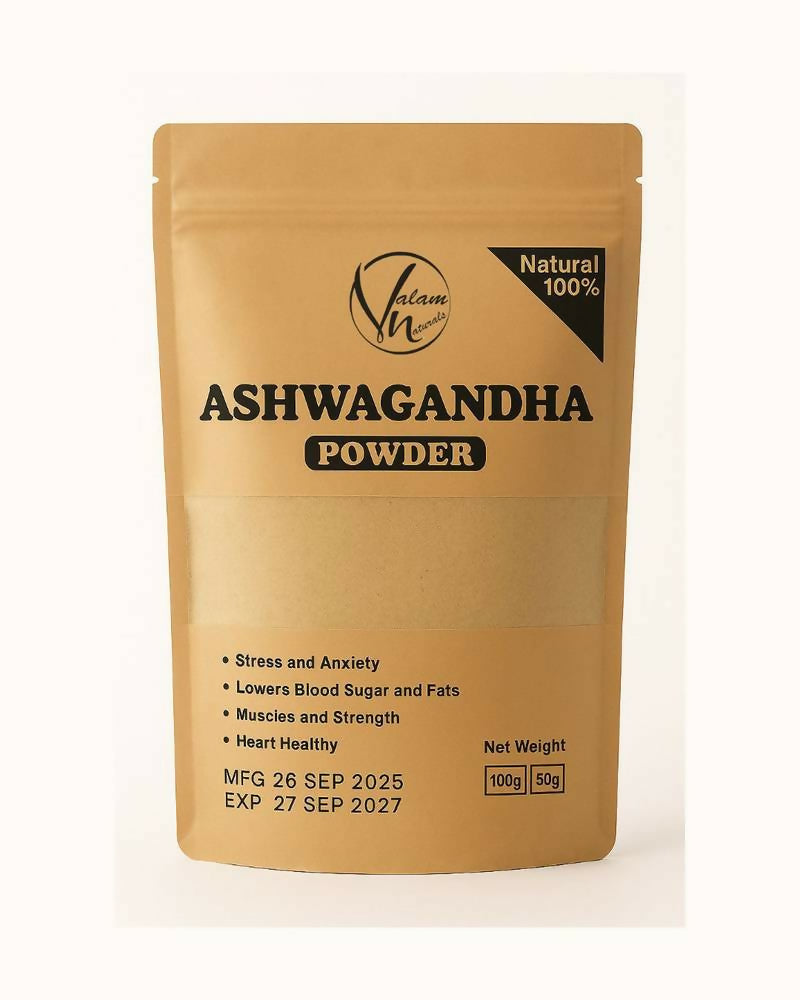 Ashwagandha Powder Pure And Natural | Herbal Supplement For Stress Relief, Energy, Immunity Boost, And Overall Wellness (100g)