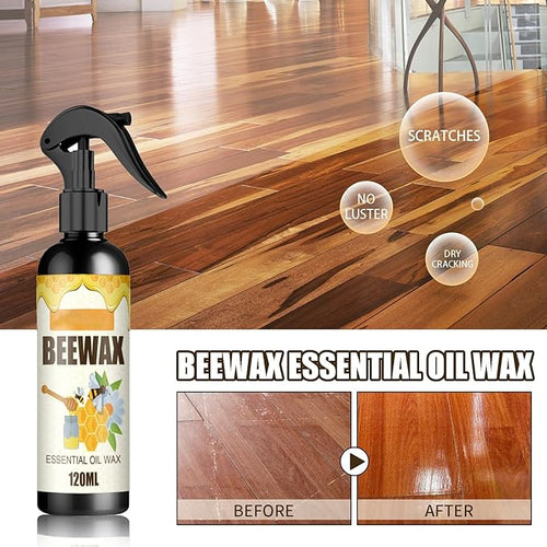 Beeswax Natural Wood Polish Spray for Cleaning and Shine Restoration