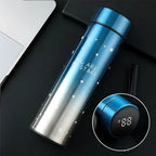 LED Temperature Display Water Bottle Stars Design | Smart Stainless Steel Vacuum 500ml Flask | Random Color LED Temperature Display Water Bottle