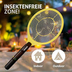 Electric Mosquito Killer Racket, with 3 Layer Net and Night Light