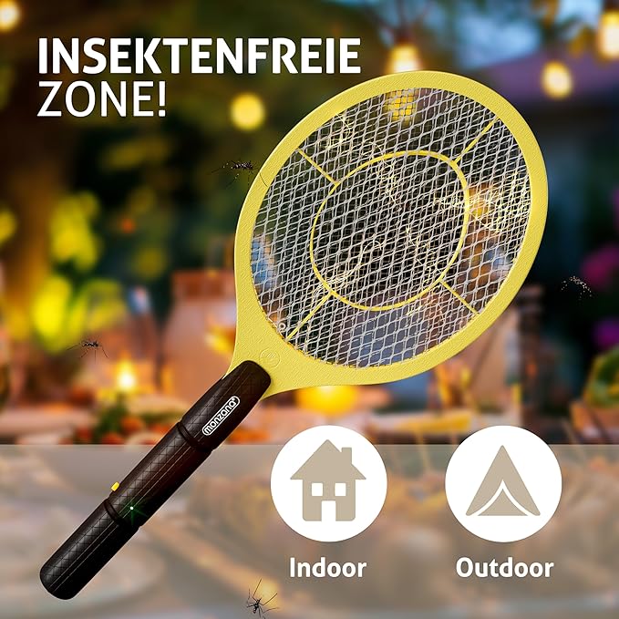 Electric Mosquito Killer Racket, with 3 Layer Net and Night Light