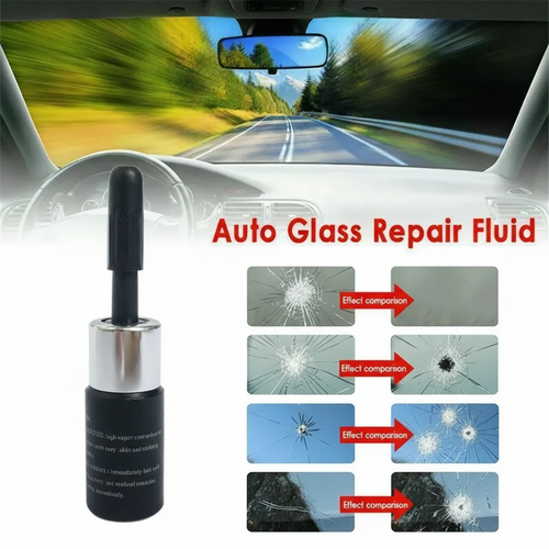 Glass Crack Nano Repair Fluid For Car Windshield Smooth Application for Vehicle Care - 3ML