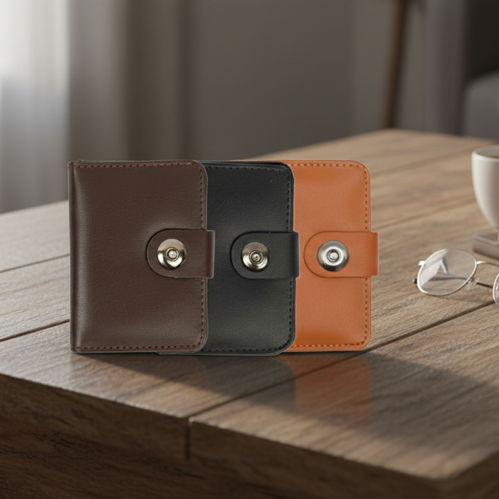 Pack Of 3 Men’s Premium Leather Wallets Stylish Durable Design