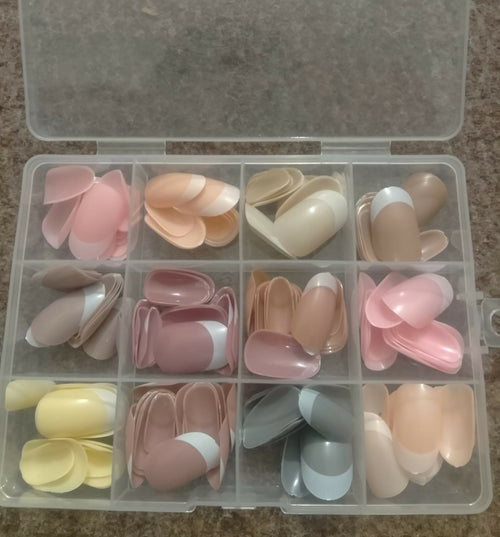144 Pcs Multicolor Nails Box – Stylish, Durable & Easy-to-Use False Nails for Everyday Fashion, Parties & Nail Art Designs