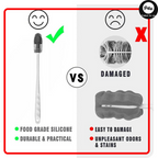 Silicone Bottle & Glass Cleaning Brush, soft silicone bristles, for home & travel