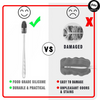 Silicone Bottle & Glass Cleaning Brush, soft silicone bristles, for home & travel