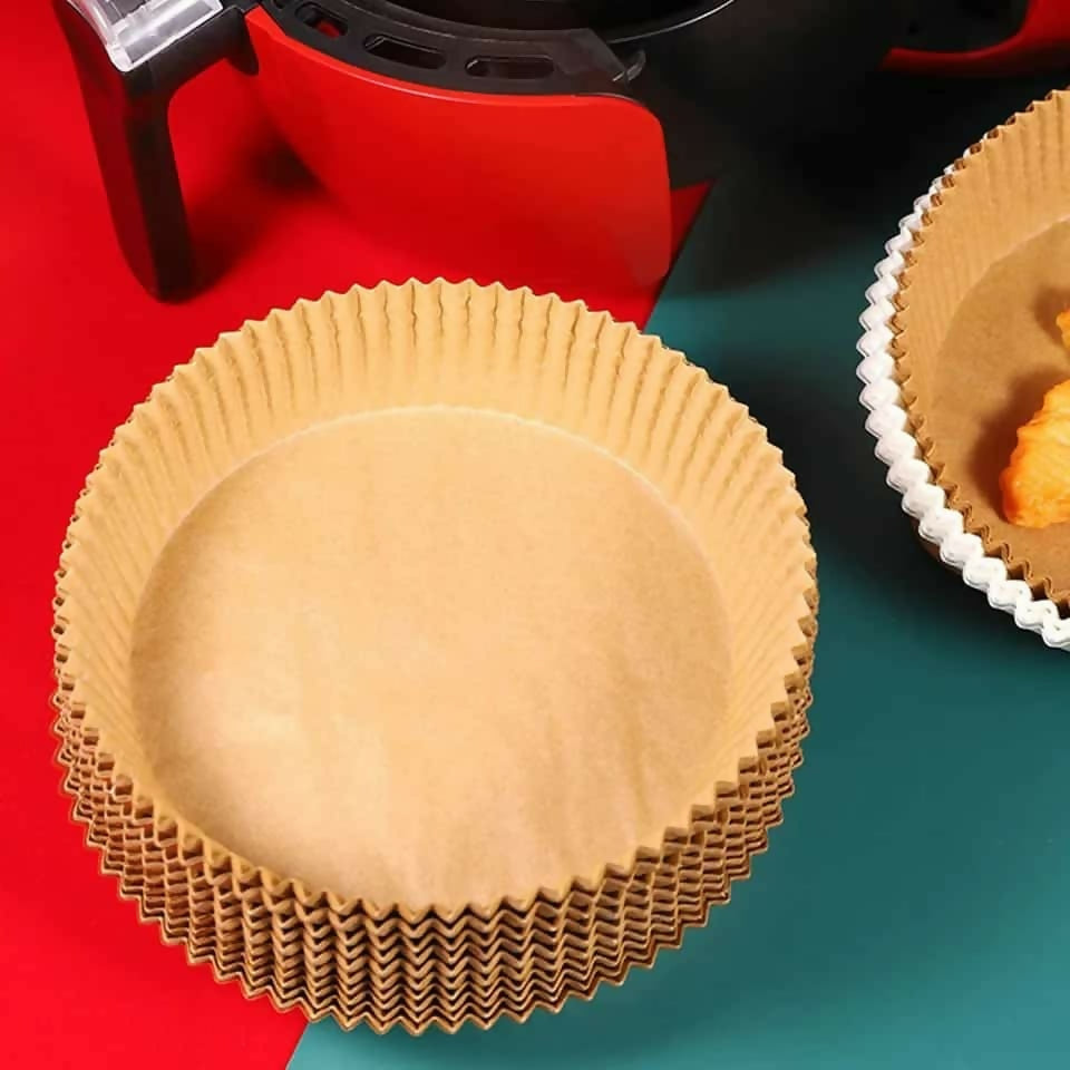 50 Pcs Air Fryer Disposable Paper Liners – Non-Stick Greaseproof Baking Paper