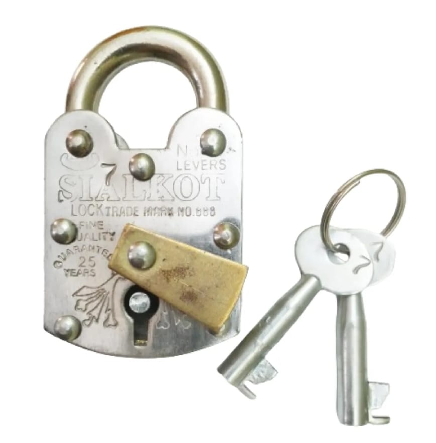 Heavy Duty Desi Pad Lock, Durable Security Lock with 2 Keys