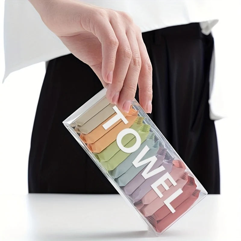 14 Pcs Compressed Travel Disposable Face Towels, Portable & Hygienic