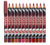 36H Jumbo Lip Liner Pencil Pack – Long-Lasting Nude, Red & Pink Shades for Smooth Lip Definition - Pack of 12