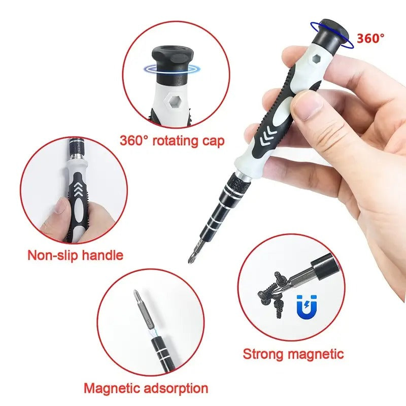 Precision Magnetic Screwdriver,  Stainless Steel Flat Head Repair, Tool Kit for Phones