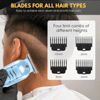 Transparent LCD Electric Hair Trimmer | USB Rechargeable | Professional Grooming