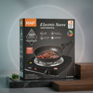 RAF 1000W Single Electric Stove – Portable Hot Plate Countertop Cooker with Adjustable Temperature Control & Overheat Protection