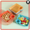 Fries Plate Set (4 Pieces), Ideal for Fast Food, Kitchen & Dining Use