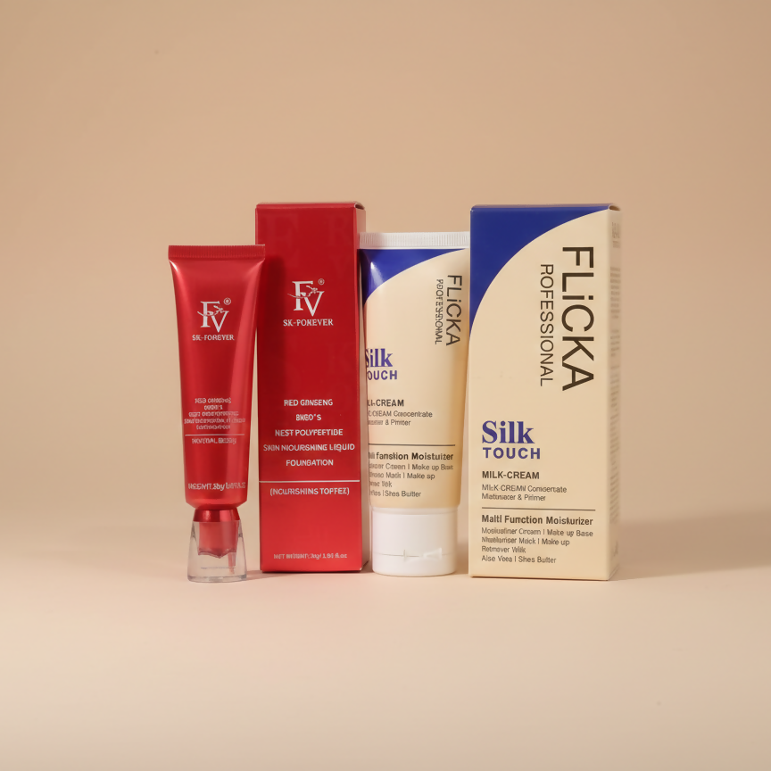 Flicka 2-In-1 Makeup Deal – Primer (60g) + Foundation (30g) Combo