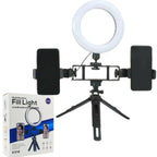 6-Inch Multi-Position Fill Light | Selfie Ring Light with Tripod Stand & Phone Holder | 3 Color Modes | USB Powered | Multicolor