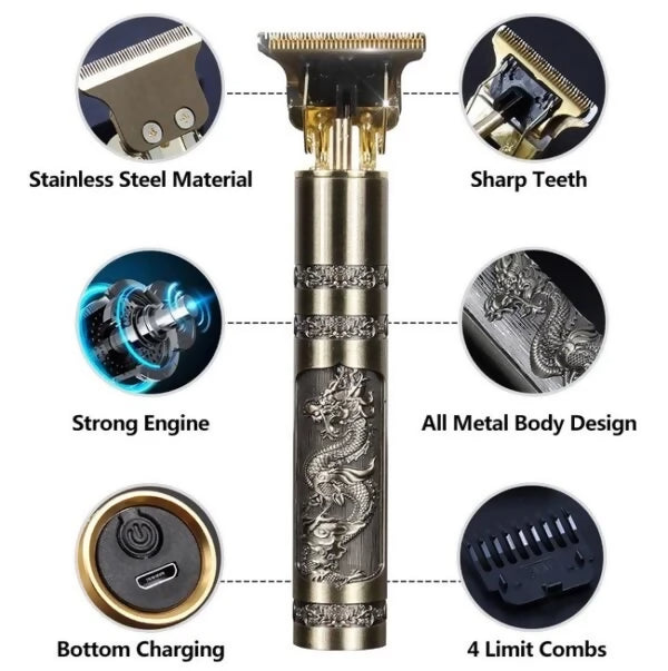 Professional T9 Trimmer | Metal Body | Hair & Beard Trimmer | Precision Grooming Tool