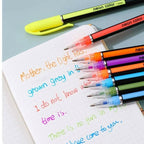 Gel Pen & Highlighter Set | 12 Pens | 1.0mm Color Pen Set for Art, Journaling & School Supplies